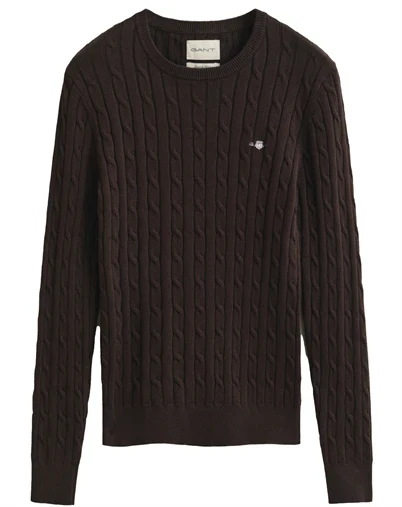 Gant - Classic Cable Strik - Deep Brown